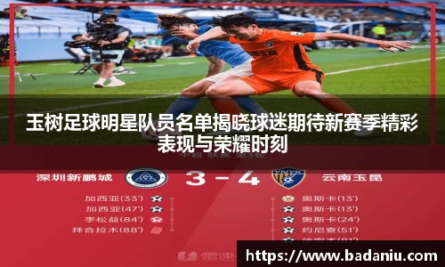 玉树足球明星队员名单揭晓球迷期待新赛季精彩表现与荣耀时刻